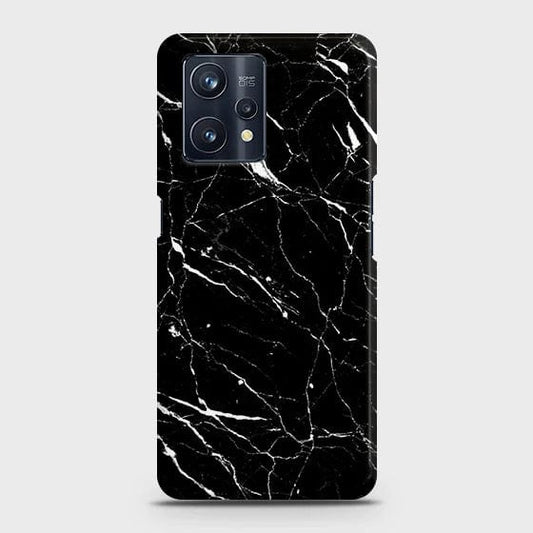 Realme 9 4G Cover - Matte Finish - Trendy Black Marble Printed Hard Case with Life Time Colors Guarantee