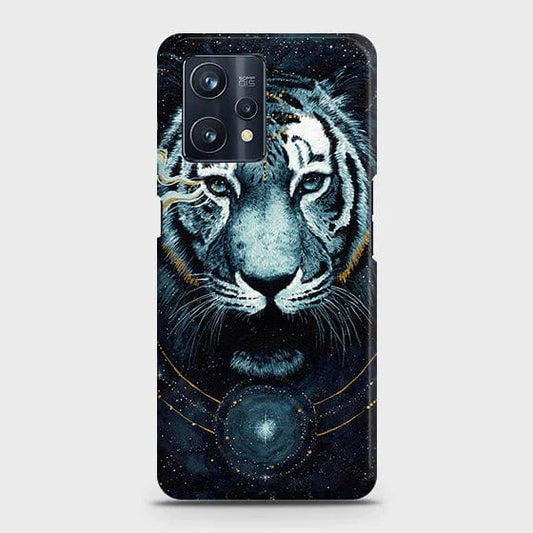 Realme 9 4G Cover - Matte Finish - Vintage Galaxy Tiger Printed Hard Case with Life Time Colors Guarantee ( Fast Delivery )