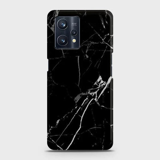 Realme 9 4G Cover - Matte Finish - Black Modern Classic Marble Printed Hard Case with Life Time Colors Guarantee B74