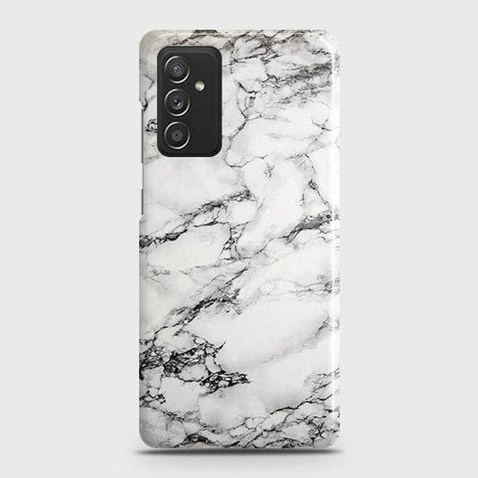 Samsung Galaxy M52 5G Cover - Matte Finish - Trendy White Floor Marble Printed Hard Case with Life Time Colors Guarantee