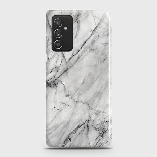Samsung Galaxy M52 5G Cover - Matte Finish - Trendy White Marble Printed Hard Case with Life Time Colors Guarantee