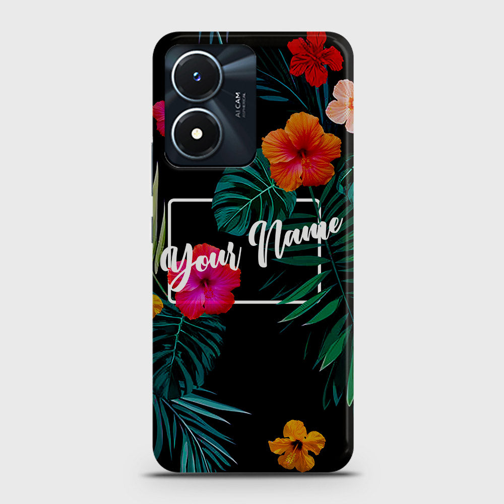 Vivo Y02s Cover - Floral Series - Matte Finish - Snap On Hard Case with LifeTime Colors Guarantee