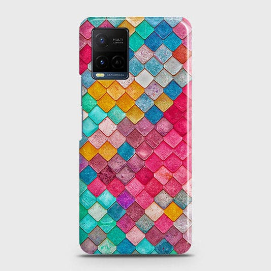 Vivo Y21t Cover - Chic Colorful Mermaid Printed Hard Case with Life Time Colors Guarantee