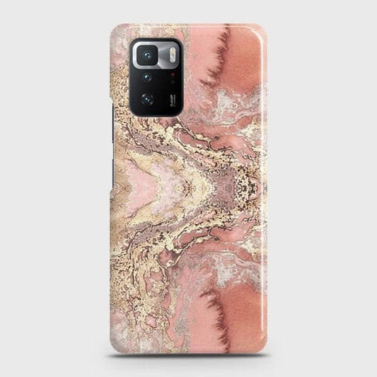 Xiaomi Poco X3 GT Cover - Trendy Chic Rose Gold Marble Printed Hard Case with Life Time Colors Guarantee