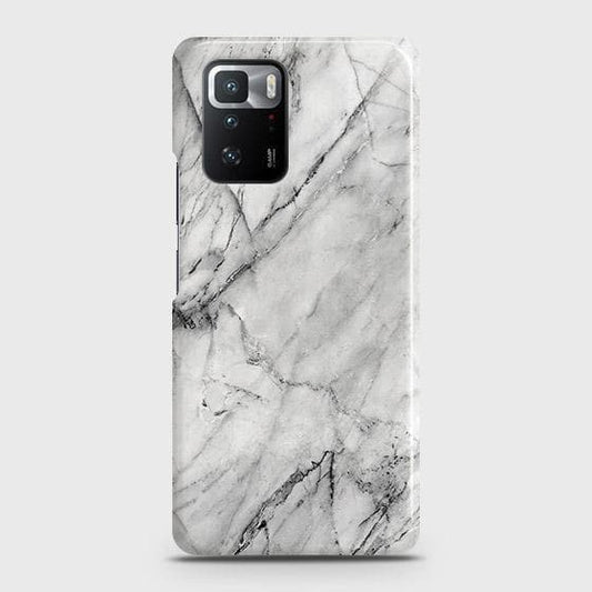 Xiaomi Poco X3 GT Cover - Matte Finish - Trendy White Marble Printed Hard Case with Life Time Colors Guarantee