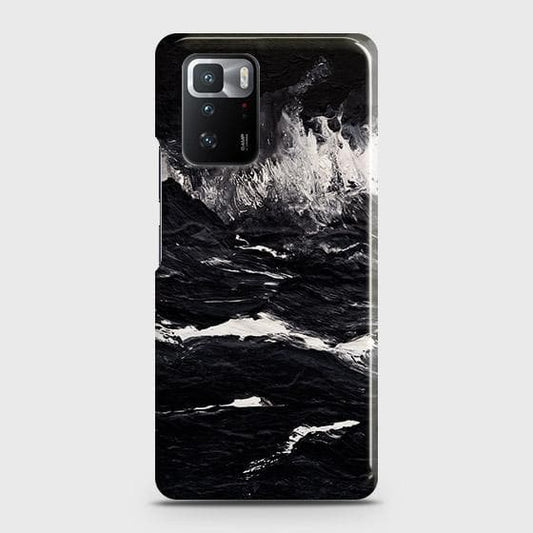 Xiaomi Poco X3 GT Cover - Black Ocean Marble Trendy Printed Hard Case with Life Time Colors Guarantee