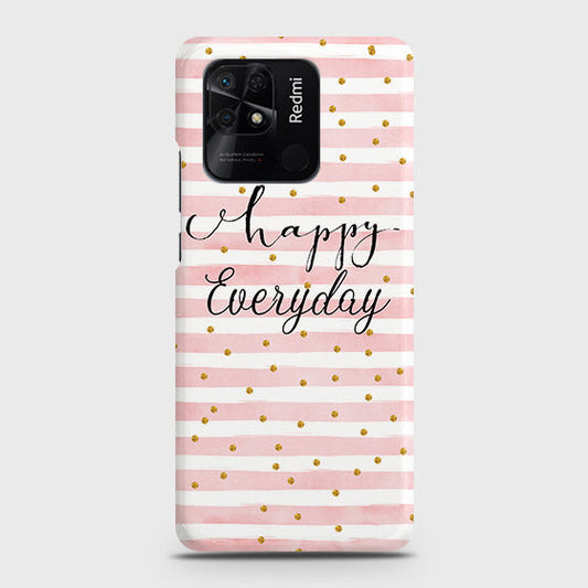 Xiaomi Redmi 10C Cover - Trendy Happy Everyday Printed Hard Case with Life Time Colors Guarantee