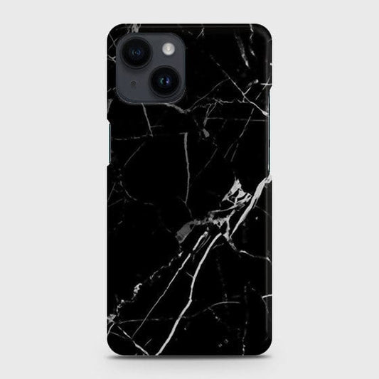 iPhone 14 Plus Cover - Black Modern Classic Marble Printed Hard Case with Life Time Colors Guarantee