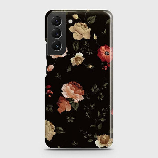 Samsung Galaxy S22 5G Cover - Matte Finish - Dark Rose Vintage Flowers Printed Hard Case with Life Time Colors Guarantee