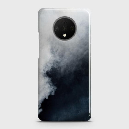 OnePlus 7T Cover - Matte Finish - Trendy Misty White and Black Marble Printed Hard Case with Life Time Colors Guarante ( Fast Delivery )