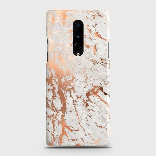 OnePlus 8 4G Cover - In Chic Rose Gold Chrome Style Printed Hard Case with Life Time Colors Guarantee B81
