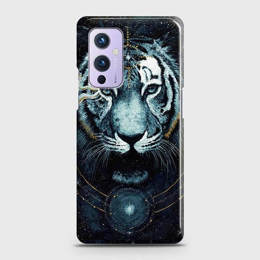 OnePlus 9 Cover - Vintage Galaxy Tiger Printed Hard Case with Life Time Colors Guarantee