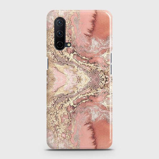 OnePlus Nord CE 5G Cover - Trendy Chic Rose Gold Marble Printed Hard Case with Life Time Colors Guarantee b-68