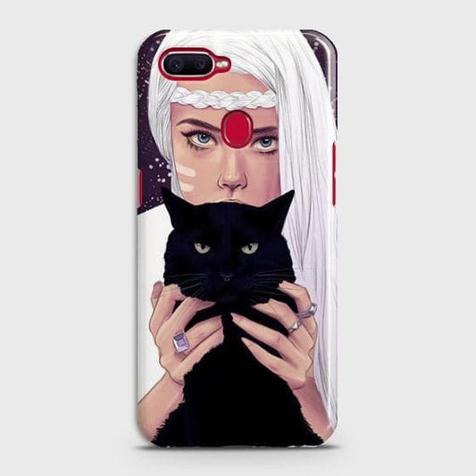 Oppo A5s Cover - Trendy Wild Black Cat Printed Hard Case with Life Time Colors Guarantee  ( Fast Delivery )