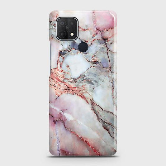Oppo A15 Cover - Violet Sky Marble Trendy Printed Hard Case with Life Time Colors Guarantee