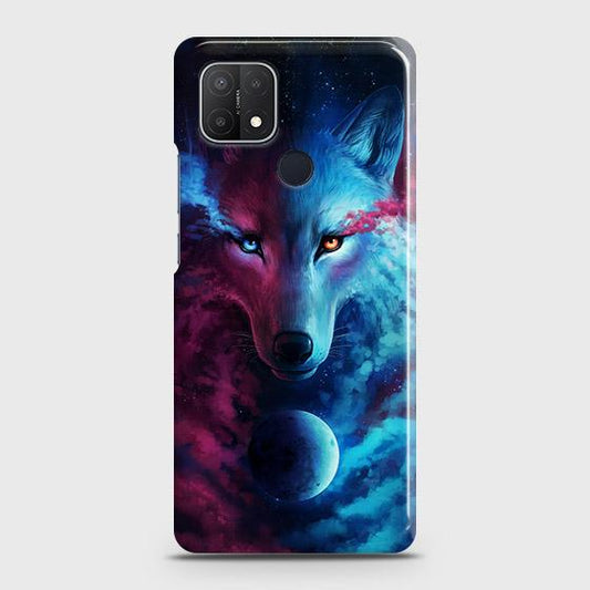 Oppo A15s Cover - Infinity Wolf Trendy Printed Hard Case with Life Time Colors Guarantee