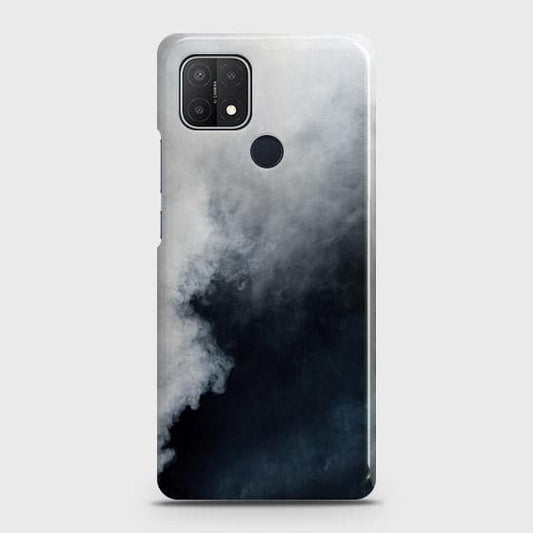 Oppo A15s Cover - Matte Finish - Trendy Misty White and Black Marble Printed Hard Case with Life Time Colors Guarantee b34