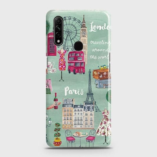 Oppo A31 Cover - Matte Finish - London, Paris, New York ModernPrinted Hard Case with Life Time Colors Guarantee