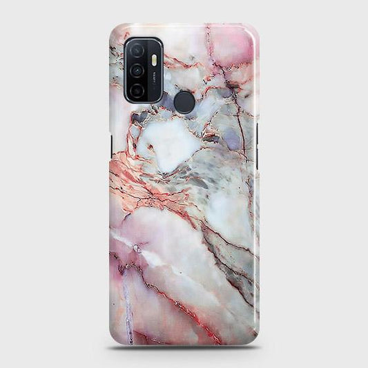 Oppo A53 Cover - Violet Sky Marble Trendy Printed Hard Case with Life Time Colors Guarantee