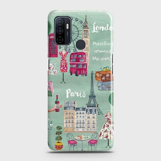 Oppo A53 Cover - Matte Finish - London, Paris, New York ModernPrinted Hard Case with Life Time Colors Guarantee (Fast Delivery)