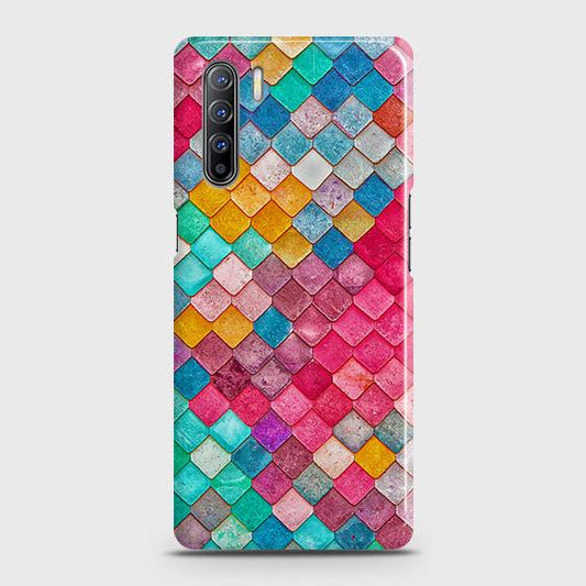 Oppo F15 Cover - Chic Colorful Mermaid Printed Hard Case with Life Time Colors Guarantee B79