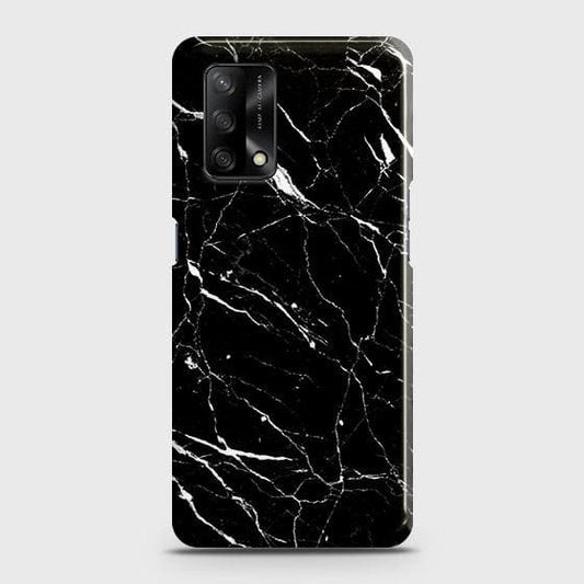 Oppo A95 4G Cover - Trendy Black Marble Printed Hard Case with Life Time Colors Guarantee (Fast Delivery)(FS)