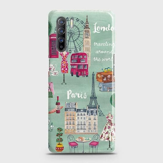 Oppo Reno 3 Cover - Matte Finish - London, Paris, New York ModernPrinted Hard Case with Life Time Colors Guarantee b54