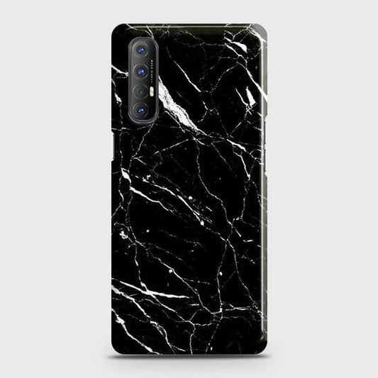 Oppo Reno 3 Pro Cover - Trendy Black Marble Printed Hard Case with Life Time Colors Guarantee