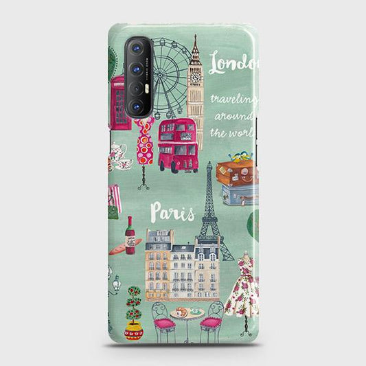 Oppo Reno 3 Pro Cover - Matte Finish - London, Paris, New York ModernPrinted Hard Case with Life Time Colors Guarantee