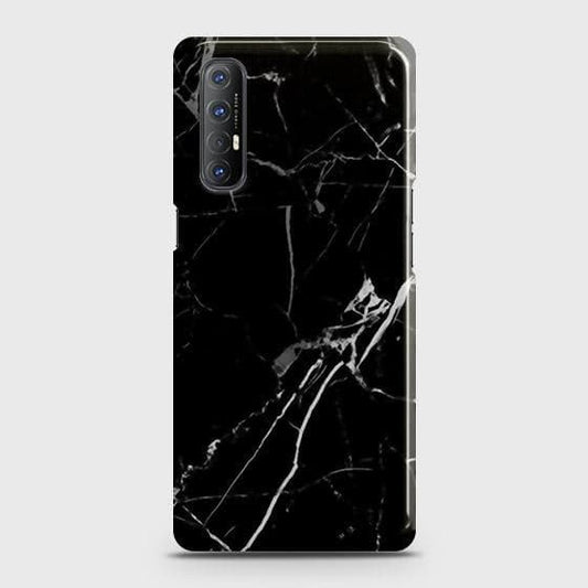 Oppo Reno 3 Pro Cover - Black Modern Classic Marble Printed Hard Case with Life Time Colors Guarantee