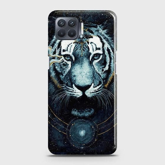 Oppo F17 Cover - Vintage Galaxy Tiger Printed Hard Case with Life Time Colors Guarantee ( Fast Delivery )