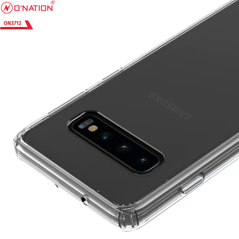 Samsung Galaxy S10 Cover  - ONation Crystal Series - Premium Quality Clear Case No Yellowing Back With Smart Shockproof Cushions