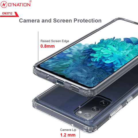 Samsung Galaxy S20 FE Cover  - ONation Crystal Series - Premium Quality Clear Case No Yellowing Back With Smart Shockproof Cushions