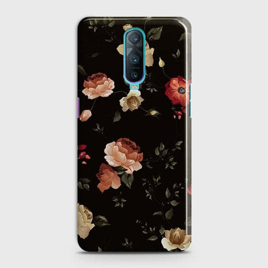 OPPO R17 Pro Cover - Matte Finish - Dark Rose Vintage Flowers Printed Hard Case with Life Time Colors Guarantee