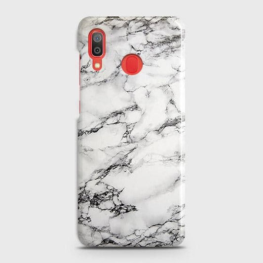 SAMSUNG GALAXY A20 Cover - Matte Finish - Trendy Mysterious White Marble Printed Hard Case with Life Time Colors Guarantee B (39)1 ( Fast Delivery )