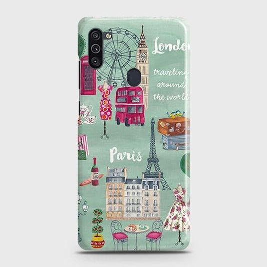 Samsung Galaxy A11 Cover - Matte Finish - London, Paris, New York ModernPrinted Hard Case with Life Time Colors Guarantee b66