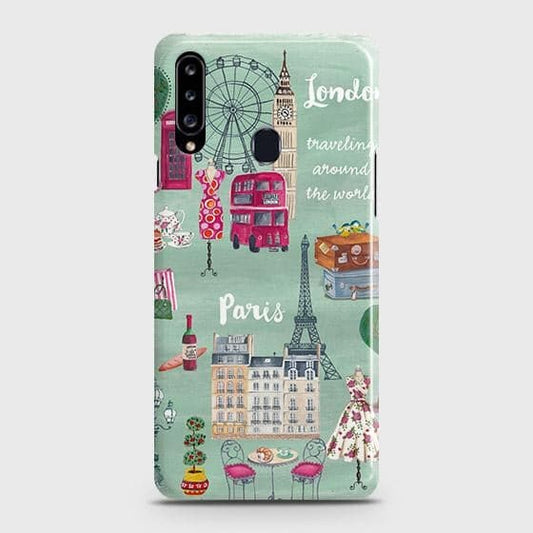 Samsung Galaxy A20s Cover - Matte Finish - London, Paris, New York ModernPrinted Hard Case with Life Time Colors Guarantee