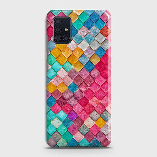 Samsung Galaxy A51 Cover - Chic Colorful Mermaid Printed Hard Case with Life Time Colors Guarantee