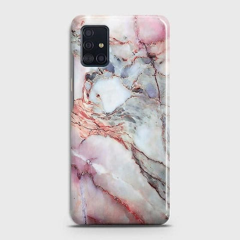 Samsung Galaxy A51 Cover - Violet Sky Marble Trendy Printed Hard Case with Life Time Colors Guarantee