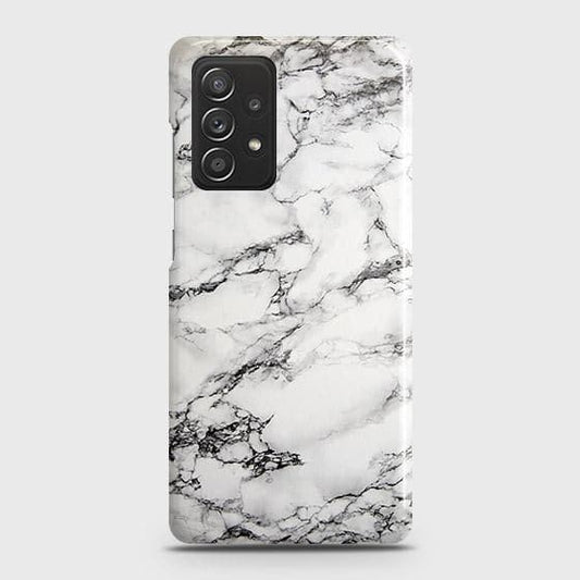 Samsung Galaxy A52 Cover - Matte Finish - Trendy Mysterious White Marble Printed Hard Case with Life Time Colors Guarantee