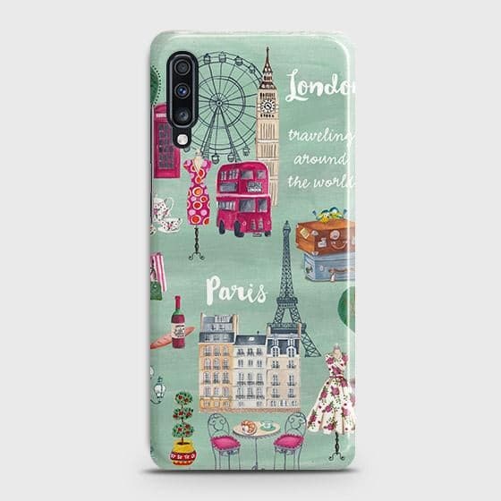 Samsung Galaxy A70s Cover Matte Finish London, Paris, New York