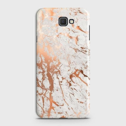 Samsung Galaxy J4 Core Cover - In Chic Rose Gold Chrome Style Printed Hard Case with Life Time Colors Guarantee