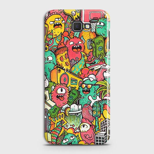 Samsung Galaxy J4 Core Cover - Matte Finish - Candy Colors Trendy Sticker Collage Printed Hard Case with Life Time Colors Guarantee