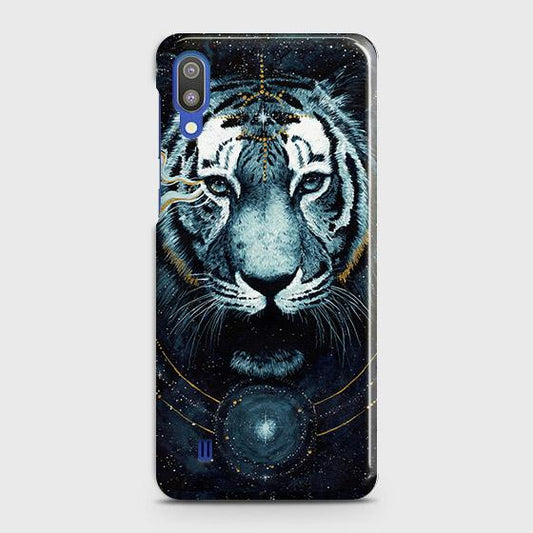 Samsung Galaxy M10 Cover - Vintage Galaxy Tiger Printed Hard Case with Life Time Colors Guarantee