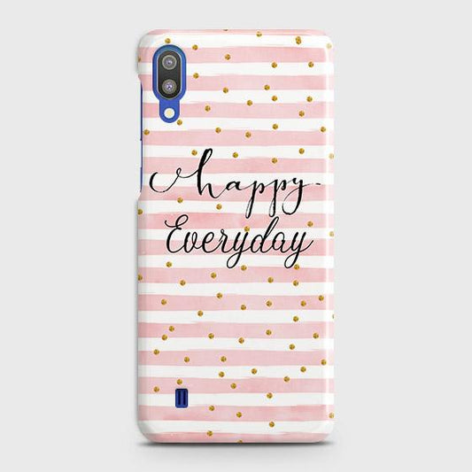 Samsung Galaxy M10 Cover - Trendy Happy Everyday Printed Hard Case with Life Time Colors Guarantee