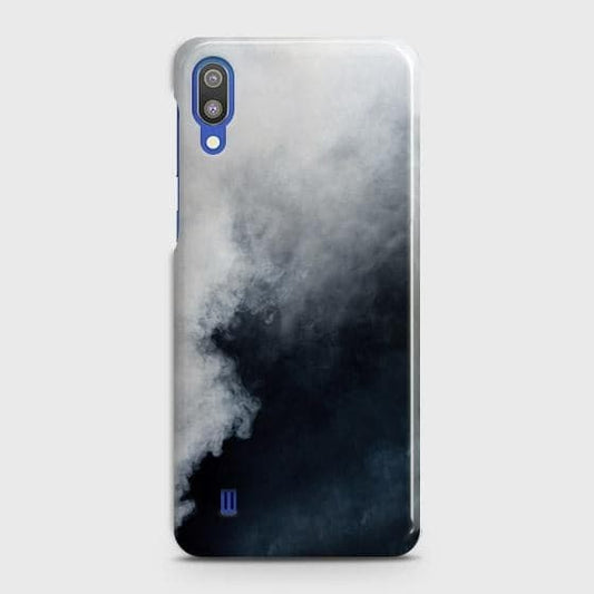 Samsung Galaxy M10 Cover - Matte Finish - Trendy Misty White and Black Marble Printed Hard Case with Life Time Colors Guarantee