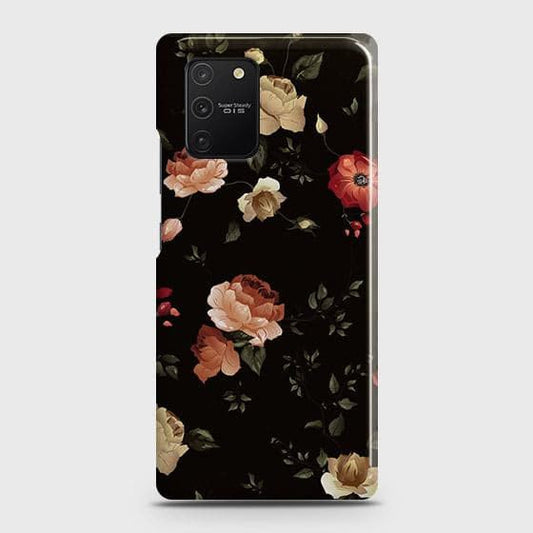 Samsung Galaxy A91 Cover - Matte Finish - Dark Rose Vintage Flowers Printed Hard Case with Life Time Colors Guarantee