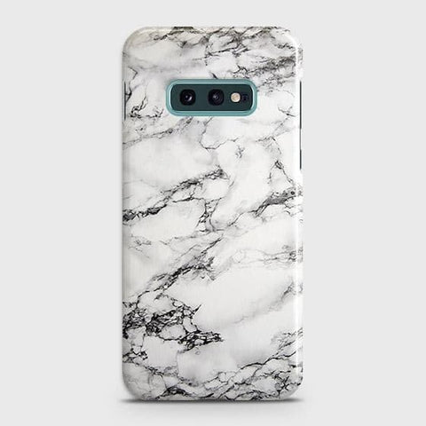 Samsung Galaxy S10e Cover - Matte Finish - Trendy Mysterious White Marble Printed Hard Case with Life Time Colors Guarantee