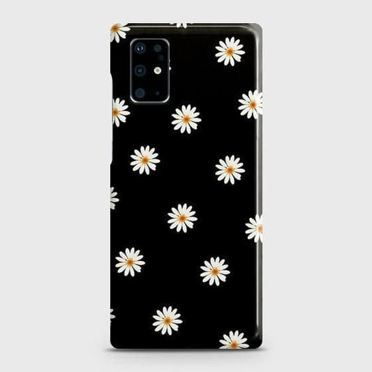 Samsung Galaxy S20 Cover - Matte Finish - White Bloom Flowers with Black Background Printed Hard Case with Life Time Colors Guarantee