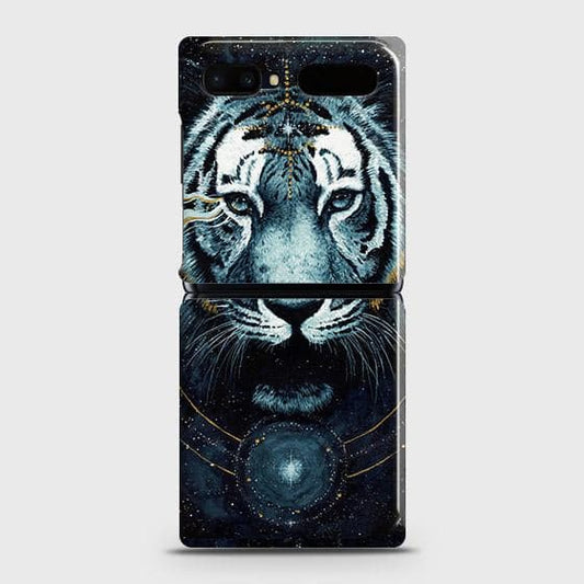Samsung Galaxy Z Flip Cover - Vintage Galaxy Tiger Printed Hard Case with Life Time Colors Guarantee